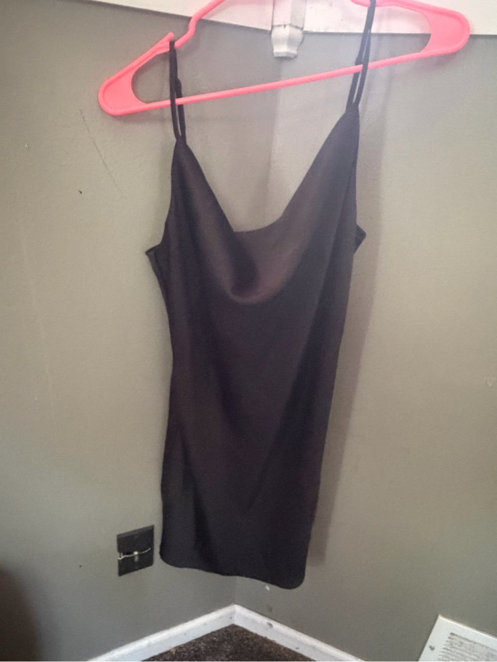 Urban Outfitters Black Mini Dress with Multicolor Logo Tab